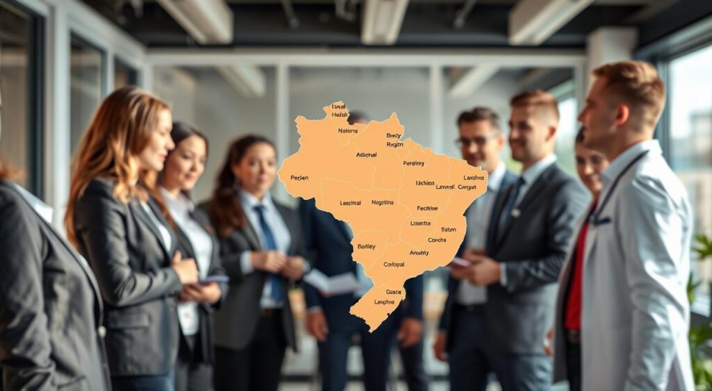 cobertura nacional e presença regional