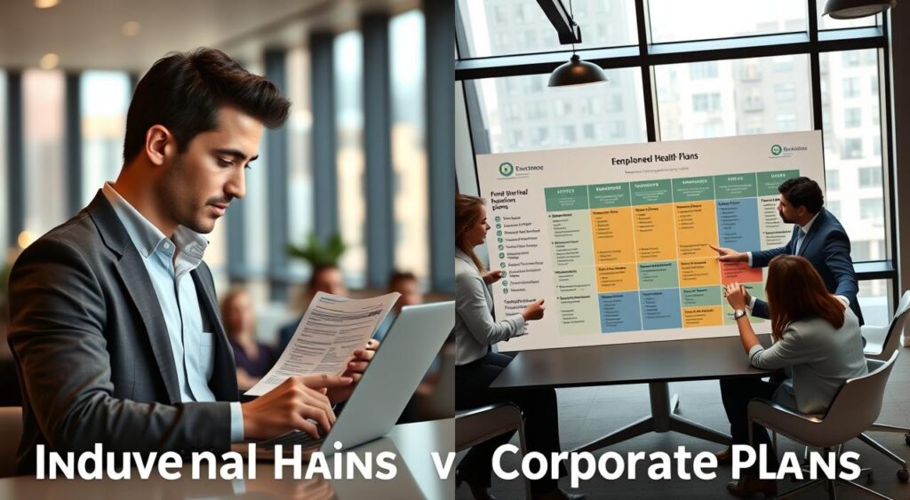 comparativo entre planos individuais e empresariais