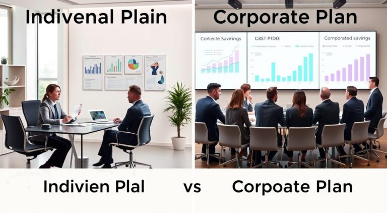 Qual a diferença de preço entre plano individual e empresarial?